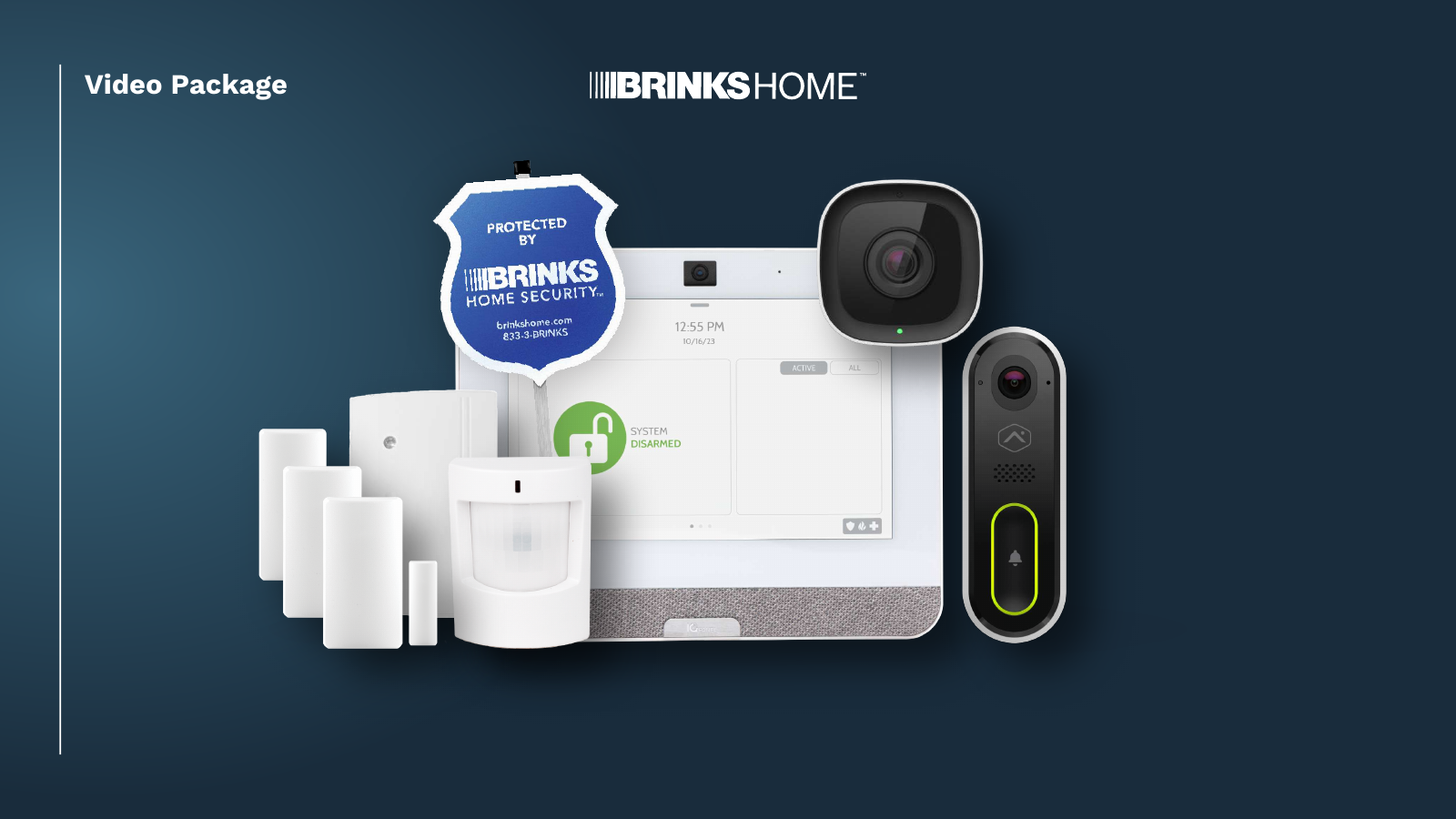 Brinks Home Video Package equipment illustration